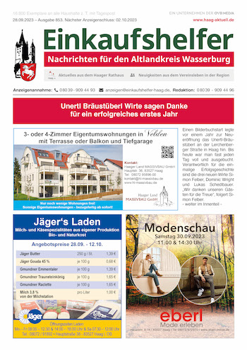 Einkaufshelfer Haag Ausgabe 853