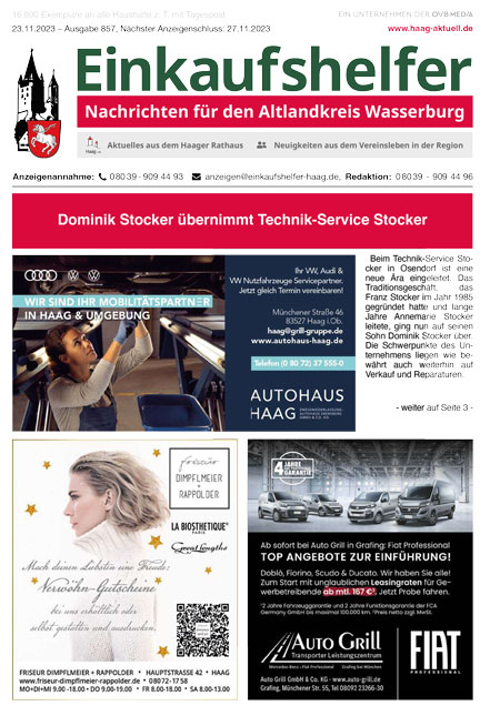 Einkaufshelfer Haag Ausgabe 857