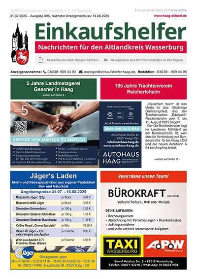 Einkaufshelfer Haag Ausgabe 896