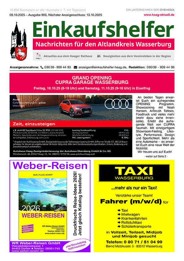 Einkaufshelfer Haag Ausgabe 900