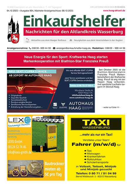 Einkaufshelfer Haag Ausgabe 904