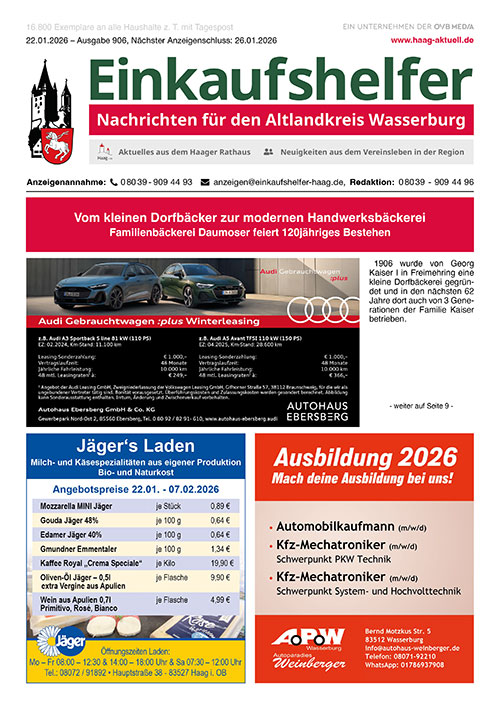 Einkaufshelfer Haag Ausgabe 906