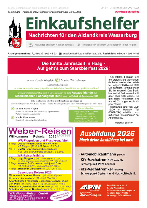 Einkaufshelfer Haag Ausgabe 908