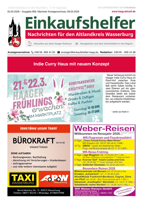 Einkaufshelfer Haag Ausgabe 909