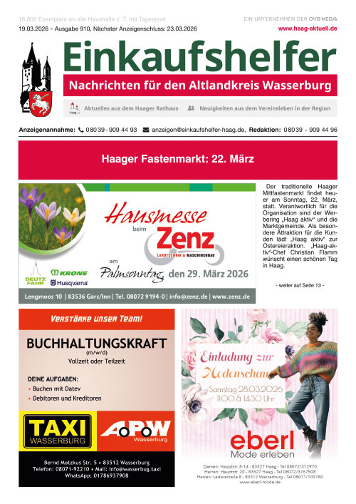 Einkaufshelfer Haag Ausgabe 910