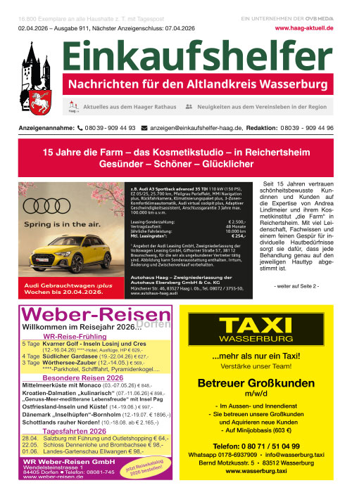 Einkaufshelfer Haag Ausgabe 911