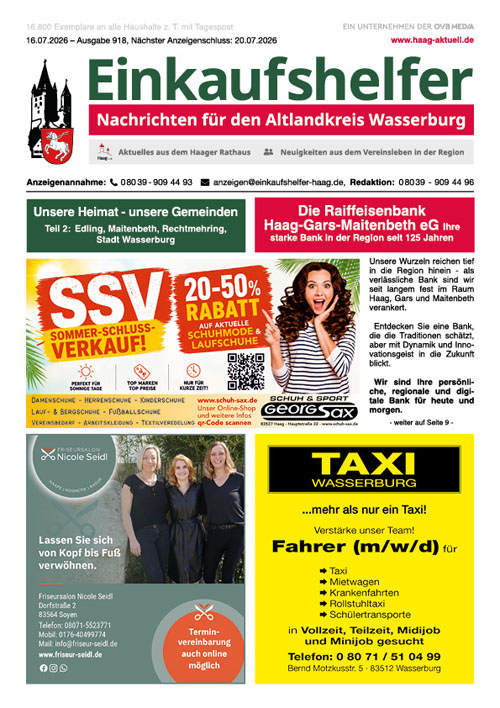 Einkaufshelfer Haag Ausgabe 918