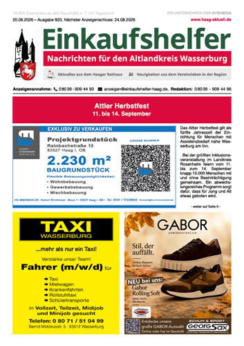 Einkaufshelfer Haag Ausgabe 920